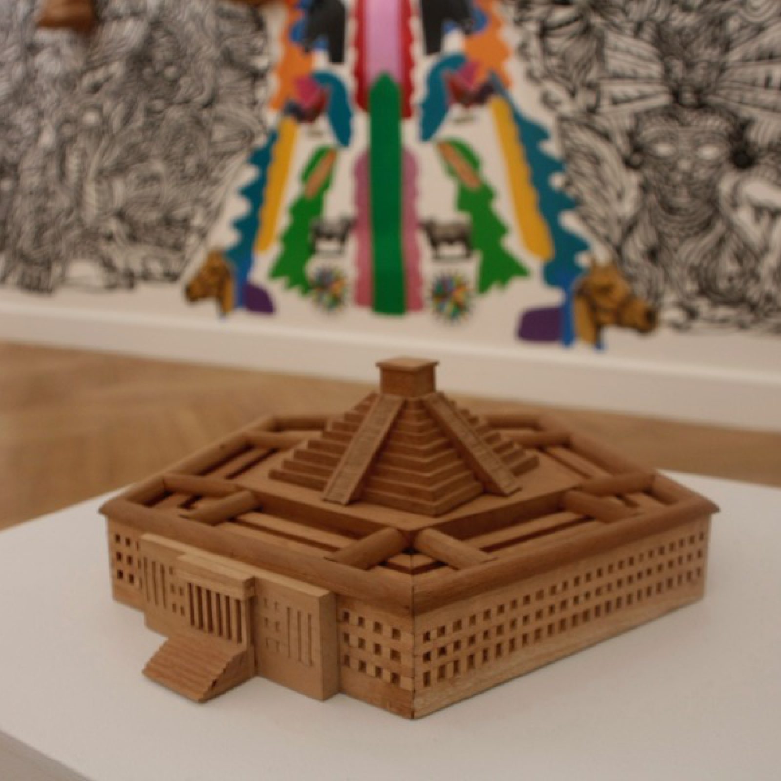 Vista de la exposición "Mimesis", de Marlov Barrios, en La Maison de l'Amérique latine, París, 2019. Foto: ©Luis Felipe Sáenz