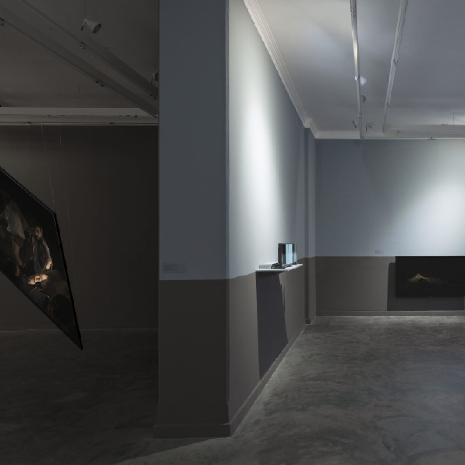 Vista de la exposición "Fuerza Diagonal", de Silvia Rivas, en Rolf Art, Buenos Aires, 2019. Foto cortesía de la galería