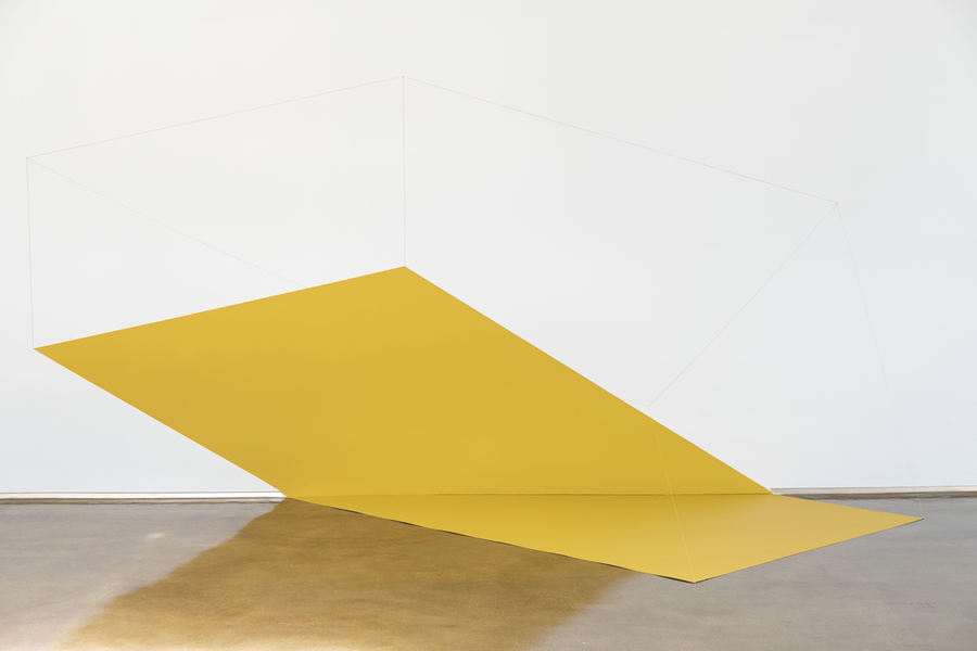 Lydia Okumura, Untitled, 1980, acrylic paint, string and aluminum, 73 ½ x 142 x 40 in. (Dimensions Variable). Edition ¼ + II AP. Courtesy: Piero Atchugarry Gallery, Miami