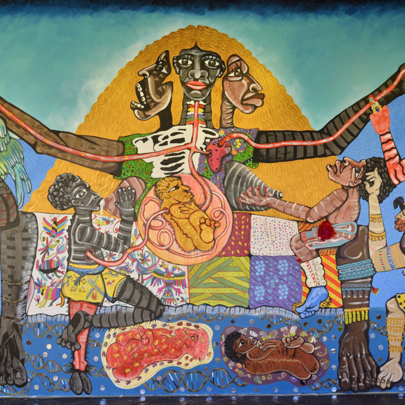 Vista de la exposición "Africamericanos", en el Museo Amparo, Puebla, México, 2019. Foto cortesía del Museo