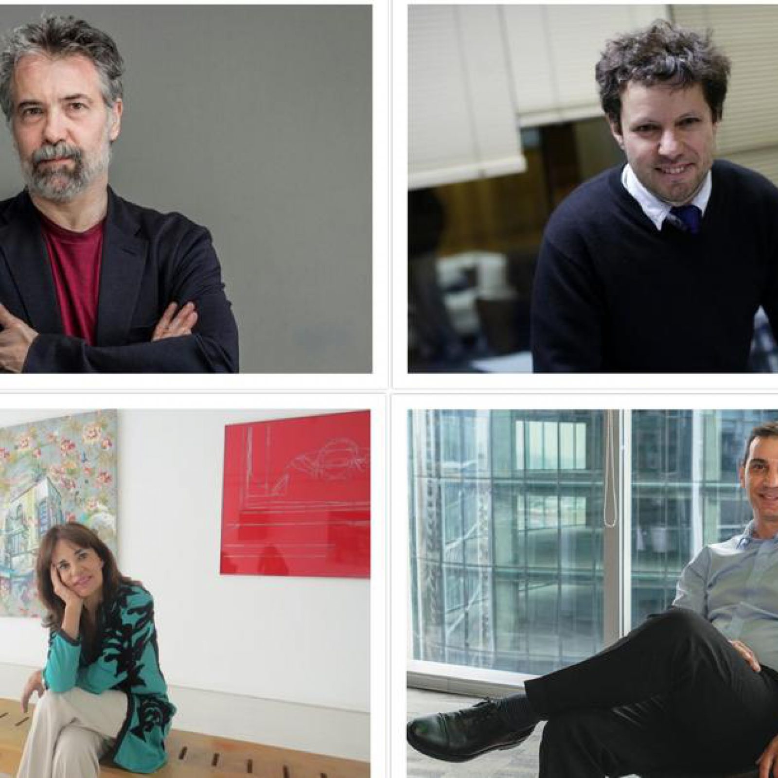 En el sentido de las agujas del reloj: Claudio Golonbek; Juan Carlos Silva; Isabel Aninat; Boris Hirmas