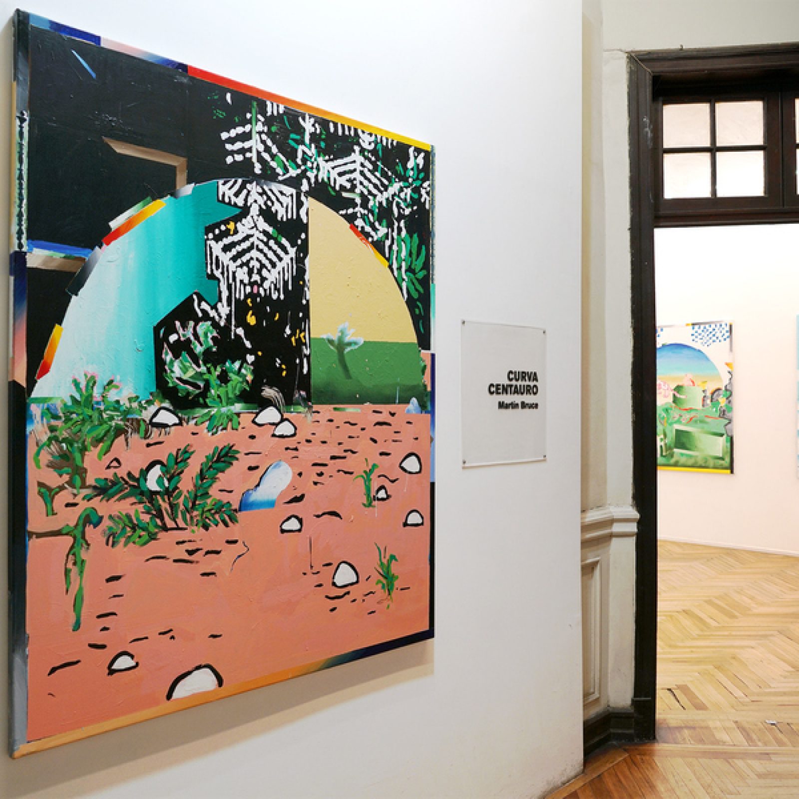 Vista de la exposición "Curva Centauro", de Martín Bruce, en The Intuitive Machine (TIM), Santiago de Chile, 2019. Foto: Rodrigo Gallegos