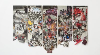 Manuel Eduardo González, La negritud en Venezuela (1991), 2019 / Papel. Collage / 87 x 104 cm. Cortesía del artista y Spazio Zero, Caracas