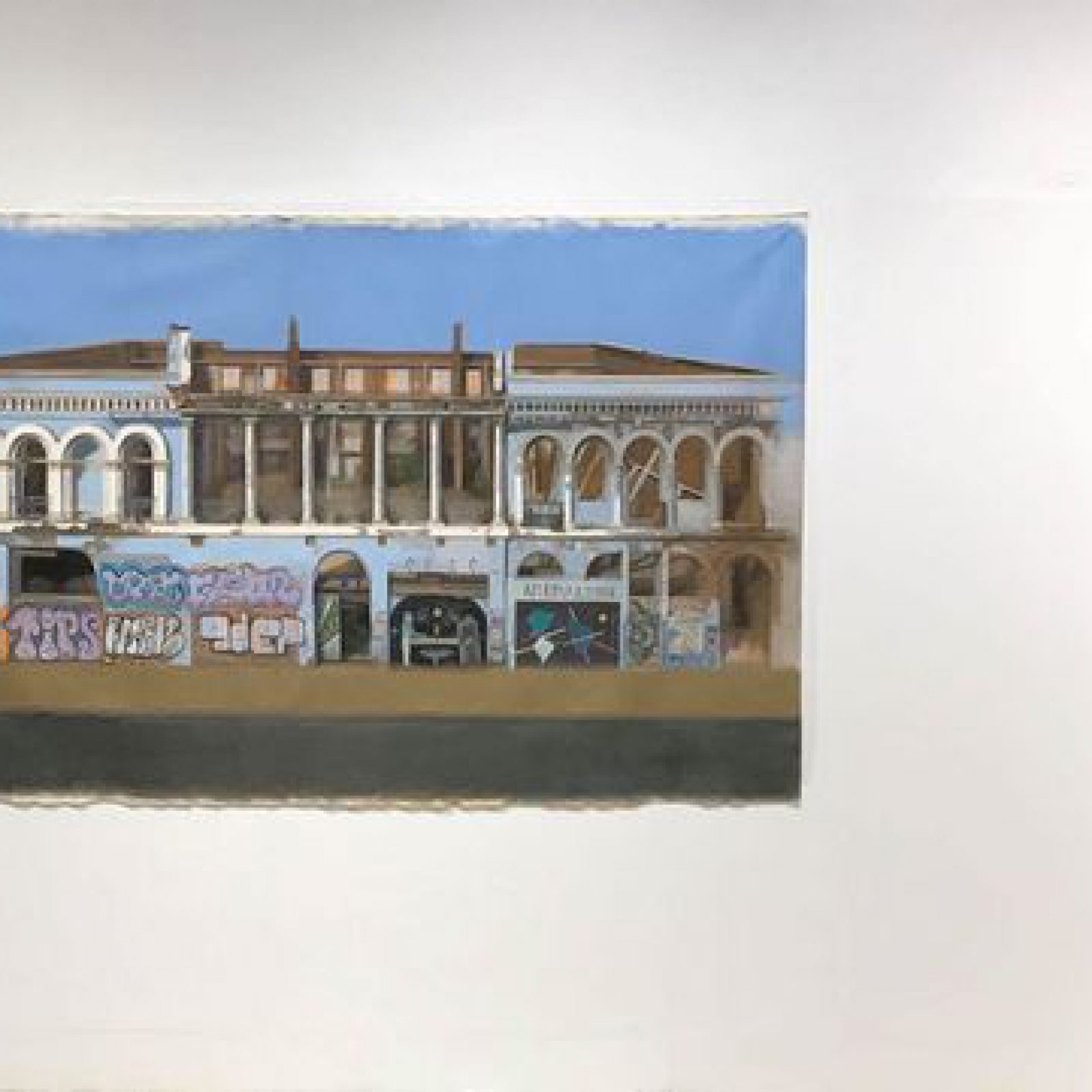 Vista de la exposición "Nuevas Ruinas / Postales de mi derrota", de Paz Castañeda, en el Parque Cultural Valparaíso, Chile, 2019. Foto cortesía de la artista