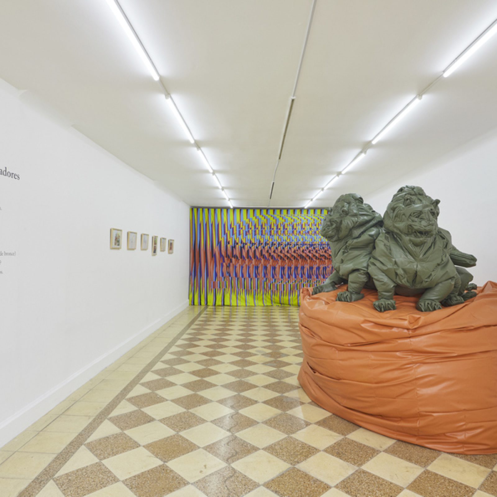 Vista de la exposición “Tigres Prestidigitadores”, de Pilar Quinteros, en 80m2 Livia Benavides, Lima, 2019. Foto cortesía de la galería