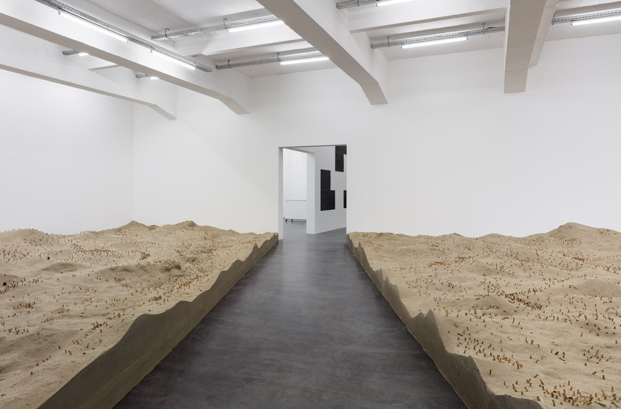 Installation view of Gabriel Kuri: Sorted, Resorted, at WIELS, WIELS, Contemporary Art Centre, Brussels, Belgium, 2019. Courtesy: WIELS
