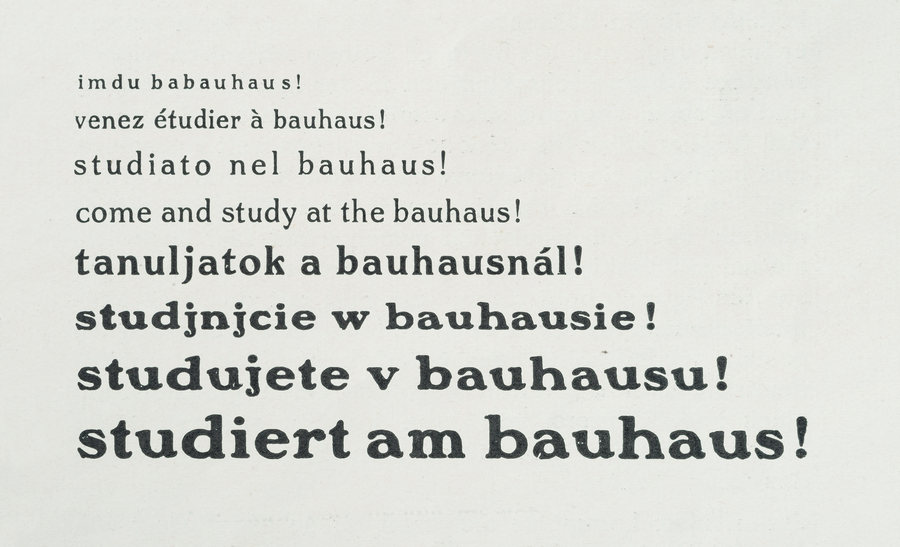 Study at the Bauhaus!, Bauhaus. Journal for Design, 2/3, de Hannes Meyer (editor), 1928. © ZKM | Center for Art and Media Karlsruhe. Foto: A. Körner, bildhübsche Fotografie, Institut für Auslandsbeziehungen