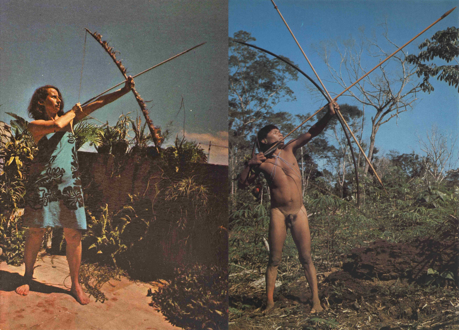 Anna Bella Geiger, Brasil nativo/ Brasil alienígena, 1976–1977, dos de 18 postales, 10 × 15 cm c/u. Cortesía: Colección MASP Anna Bella Geiger, Brasil nativo/ Brasil alienígena, 1976–1977, dos de 18 postales, 10 × 15 cm c/u. Cortesía: Colección MASP