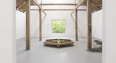 Anders Rönnlund, Para cultivar arroz. Vista de la exposición "Colapso" en el MAM Chiloé, Chile, 2020. Cortesía del artista y del museo.