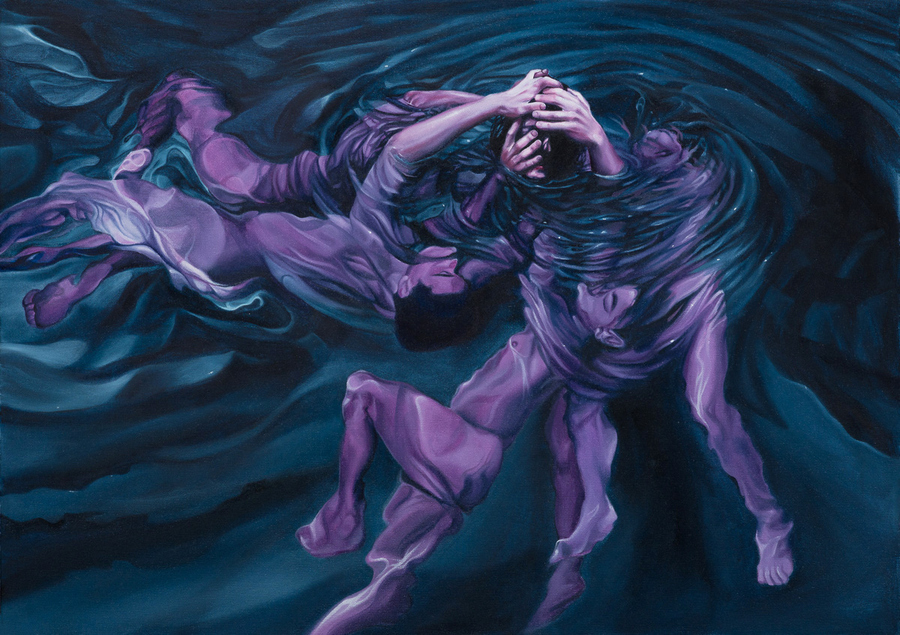 José Pedro Godoy, Serie Sireno, 2020, óleo sobre tela, 65 x 47 cm. Cortesía: Vigil Gonzáles Galería
