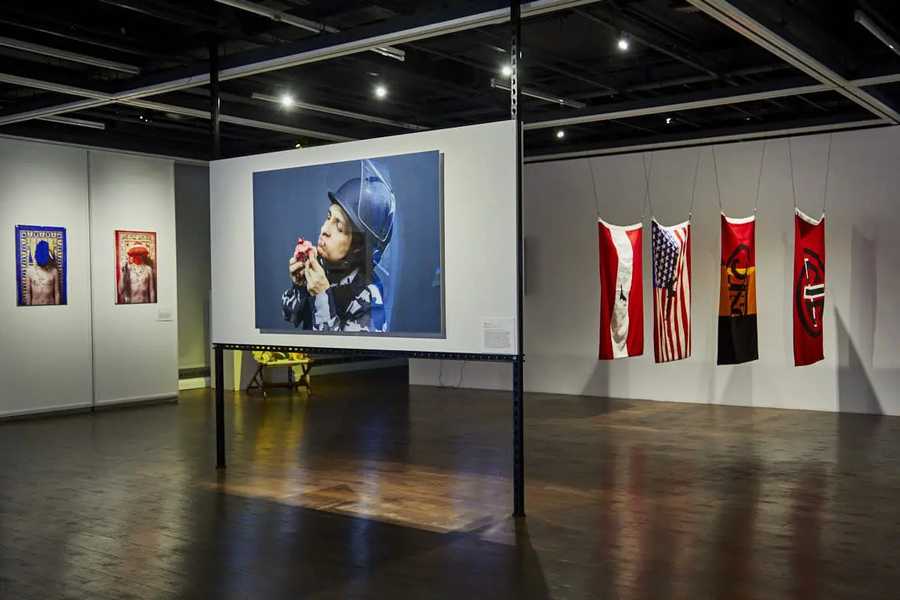 Installation View, “Against, Again: Art Under Attack in Brazil,” The Anya and Andrew Shiva Gallery, John Jay College of Criminal Justice, New York. Photo by Alex Korolkovas/Courtesy of AnnexB.