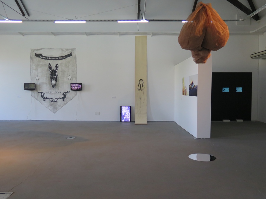 Vista de la exposición "Las formas del caos", en EAC (Espacio de Arte Contemporáneo), Montevideo, 2020. Cortesía de los artistas