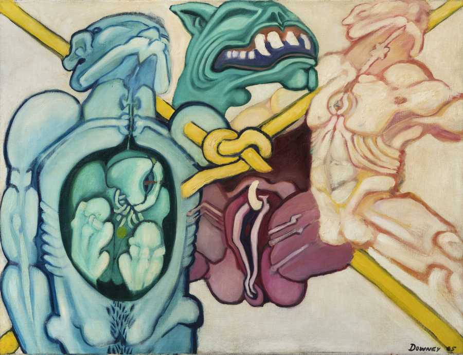 Juan Downey, Le nued de vie, 1965, óleo sobre tela, 89 x 116 cm. Cortesía: Il Posto