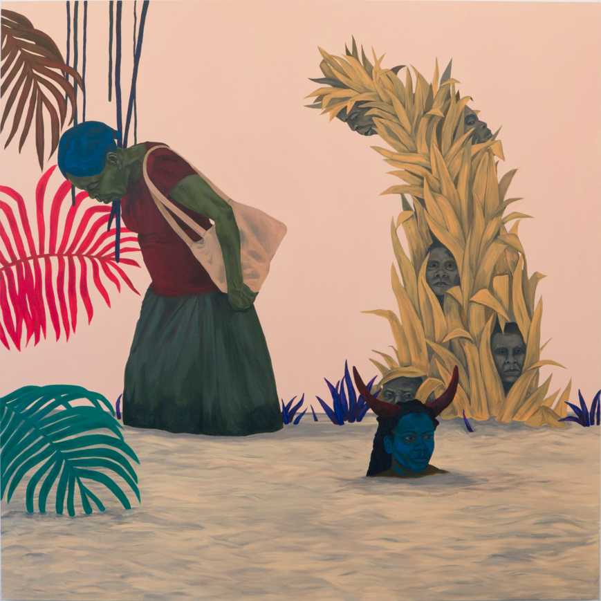 Tessa Mars, A visión of peace, harmony and good intelligence I, 2020, acrílico sobre tela, 190 x 190 cm 