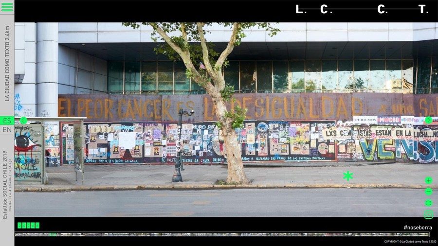 La ciudad como texto (screenshot), un proyecto de Carola Ureta