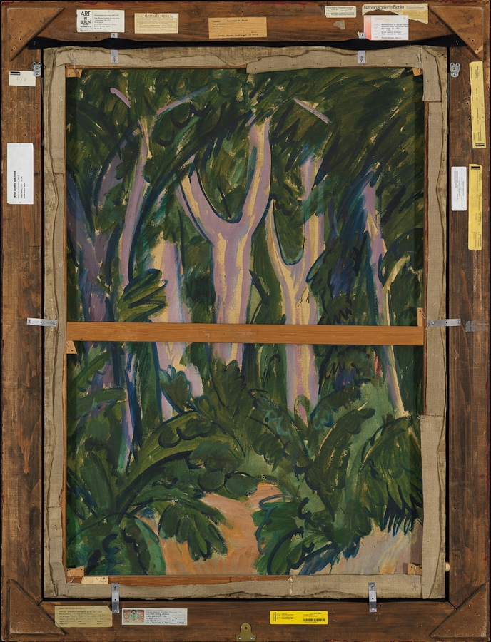 Ernst Ludwig Kirchner, Violet Trees, 1914, óleo sobre tela. Colección Brücke-Museum. Foto: Nick Ash