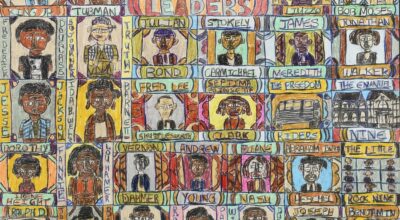Adam Hines, Civil Rights Leaders, 2020, color pencil on paper, 15.5 x 19 in. Courtesy: Project Onward