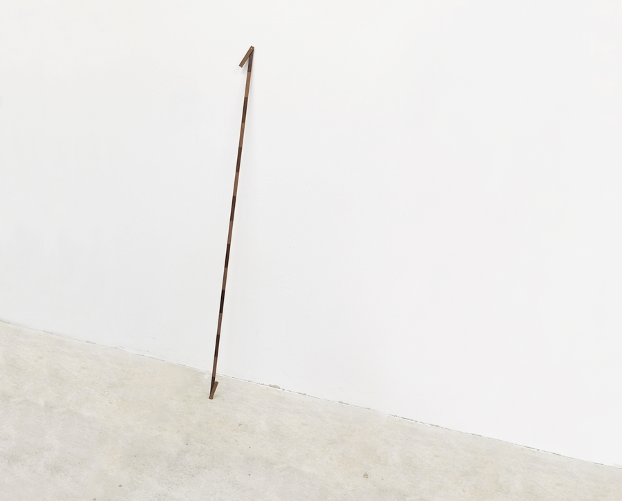 Gerardo Goldwasser, Medidas rígidas, 2014, madera y barniz, 100 cm. Foto: Gustavo Castagnello