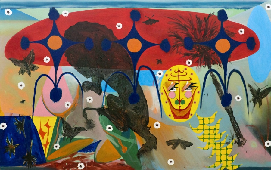 Vista de la exposición "Piedra sus sueños serán", de Luis Figueroa, en Es.Coria, Monterrey, MX, 2021. Foto cortesía de la galería 