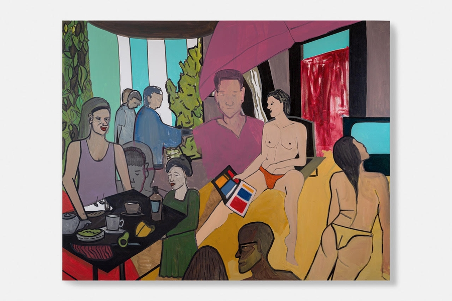 Pablo Linsambarth, Summer Buffett, 2019. Óleo sobre lienzo, 190 x 160 cm. Cortesía: Vigil Gonzáles, Perú