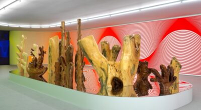 Vista de la exposición “After Nature”, de Claudia Comte, en el Museo Nacional Thyssen-Bornemisza, Madrid, 2021. Foto: Stefan Altenburger| TBA21