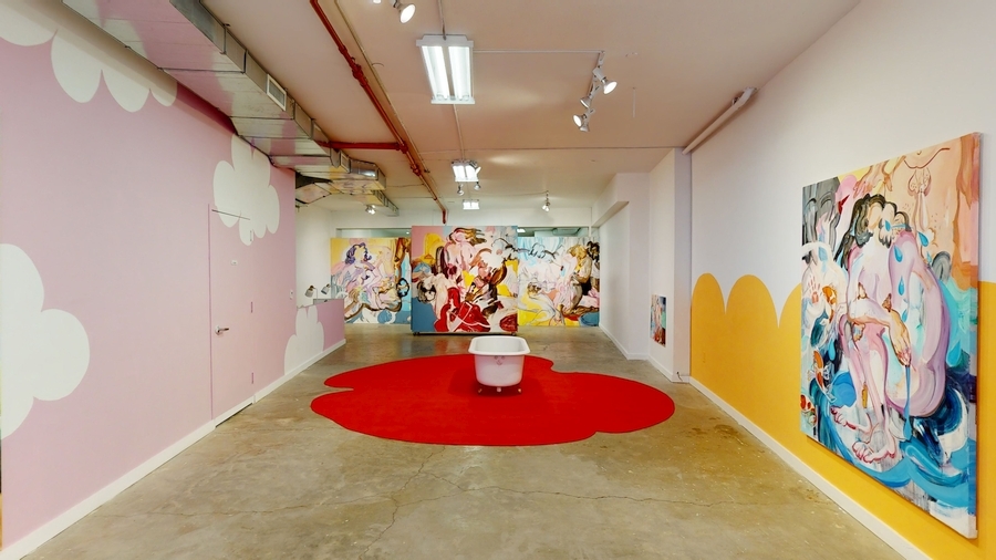 Vista de la exposición “Sweet Castrator”, de Wynnie Mynerva, en LatchKey Gallery, Nueva York, 2021
