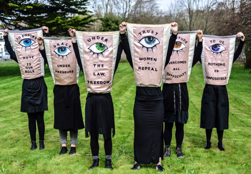 Artists' Campaign to Repeal the Eighth Amendment. Mia Mullarkey, still from the video Aprons Mocy -ACREA- Oprzecze!, 2018. Courtesy of the artist. 