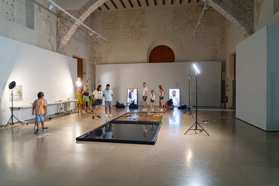 Open Studio del proyecto “Colindar”, de Máximo Corvalán-Pincheira, Valencia, España, 2022. Foto: Juan Peiró, CCCC