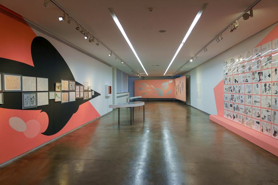 Vista de la exposición "Supersignos y la performatividad de la materia", de Alicia Herrero, en el Museo Sívori, Buenos Aires, 2022. Cortesía de la artista