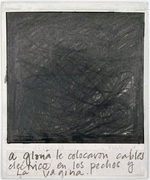 Polaroid, grafito, 10.2 x 8.9 cm. Cortesía: Hutchinson Modern & Contemporary