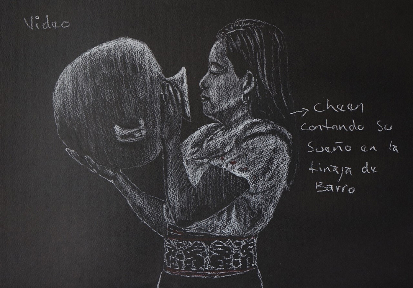 Tz’aqaat [Cheen (Cortez) y Manuel Chavajay], 2023. Sketch del video "Kawoq". Cortesía de los artistas.