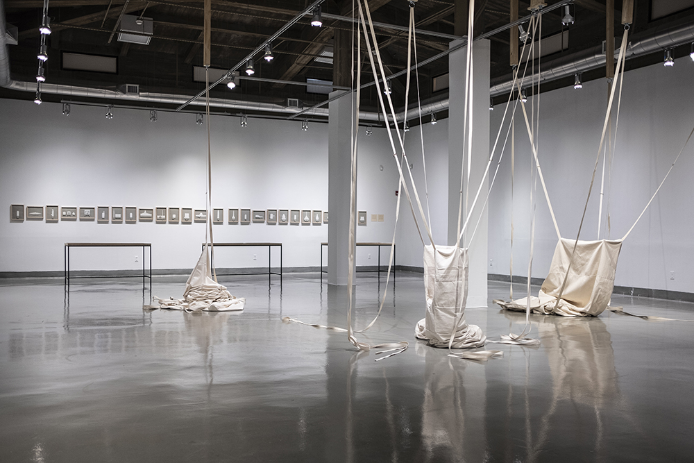 Installation view of Jessica Kairé’s “Levantamiento, A Collective Unshaping”, 2023. The Rubin Center for the Visual Arts, El Paso, Texas, USA. Photo: Julio Barrera