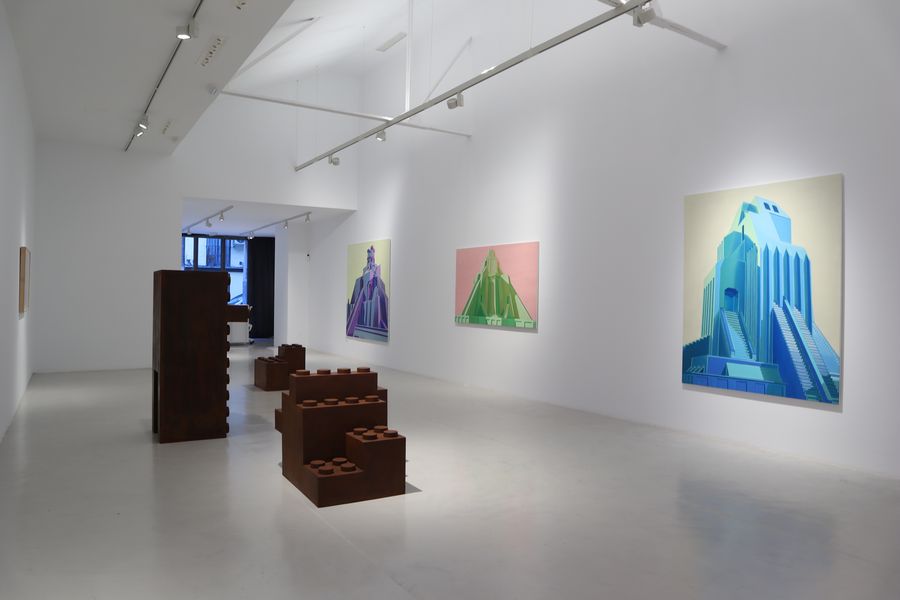Dagoberto Rodríguez, Babel. Vista de la exposición en la Galería Hilario Galguera, Madrid, 2023