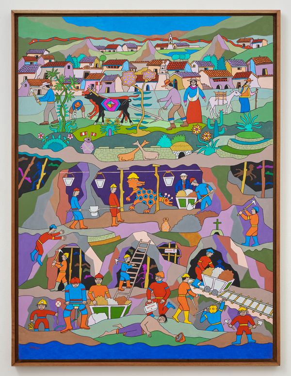 Josue Sánchez, Tierra pródiga, 2023. Acrílico sobre lienzo, 117 x 87.5 cm