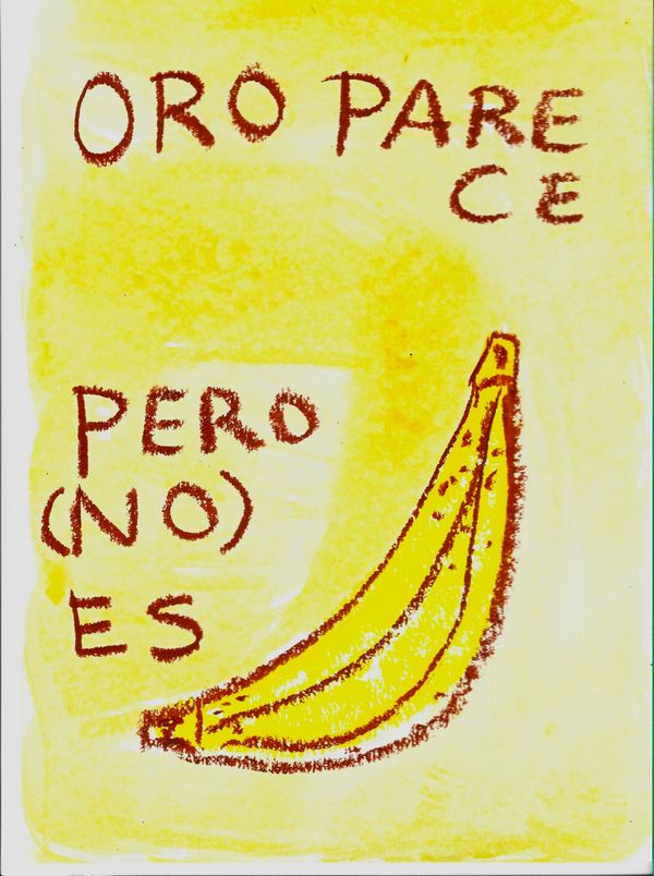 Wiki Pirela, Oro parece pero (no) es. Cortesía de la artista