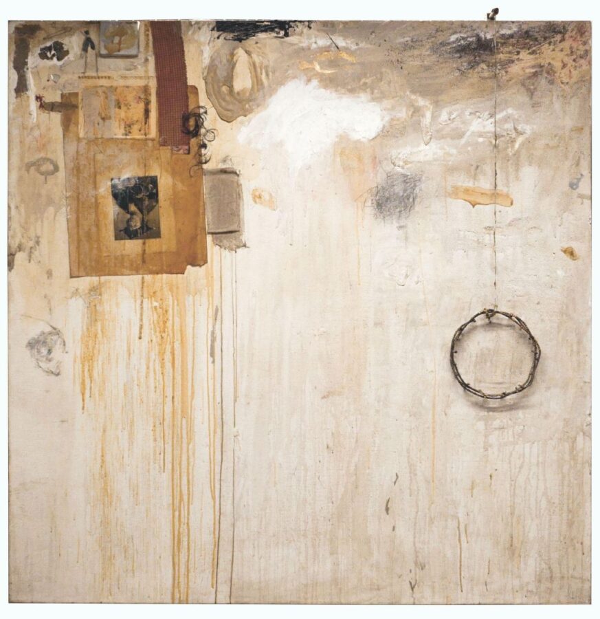 Carlos Leppe, “Sin Título”, 1999. Técnica mixta sobre tela, 150 x 150 cm. Cortesía: Galería Aninat