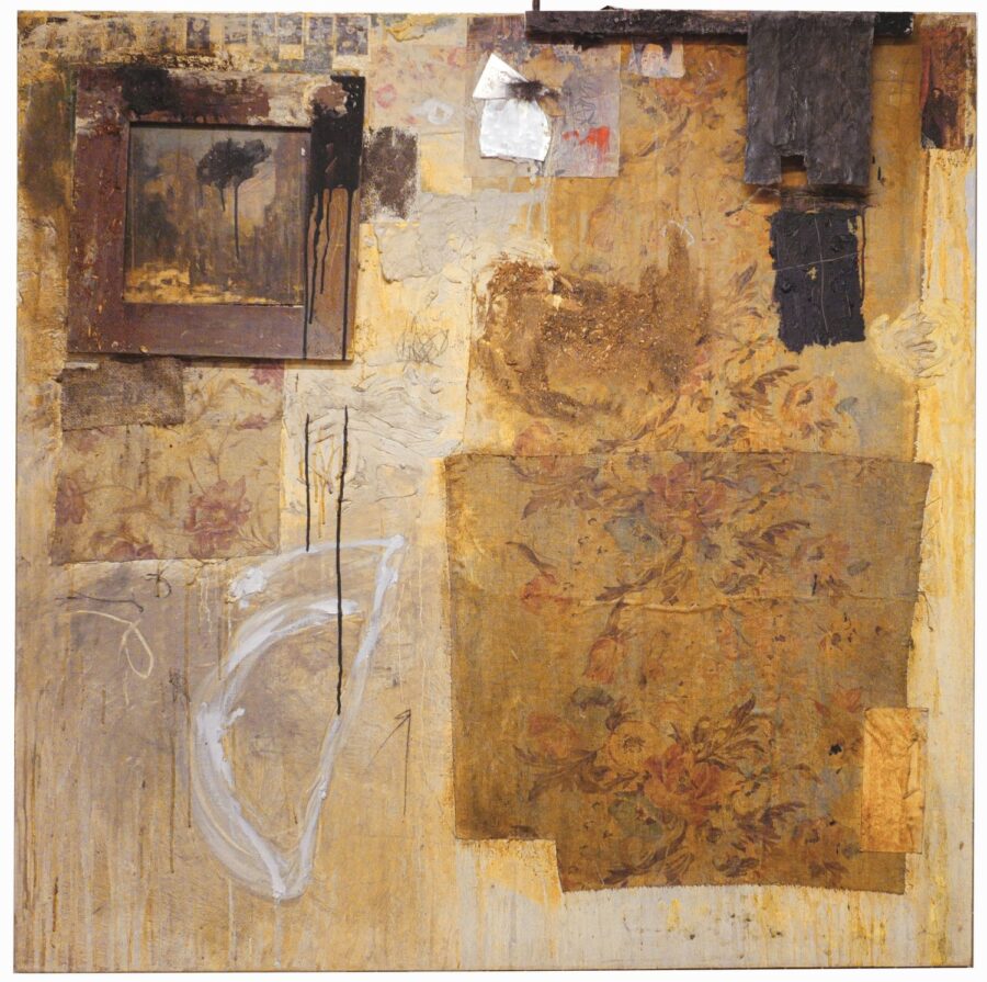Carlos Leppe, “Casa de Campo”, 1998. Técnica mixta sobre tela, 150 x 150 cm. Cortesía: Galería Aninat