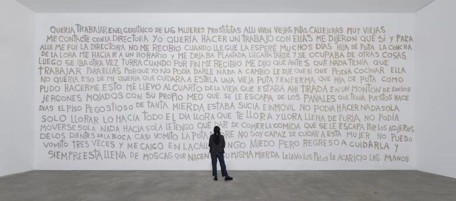 Ana Gallardo, Extracto para un fracasado proyecto (2011). Vista de la instalación en el MUAC, 2024. Foto: Cynthia Hijar