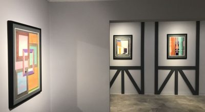 Vista de la exposición Entabladura, de Tomás Rivas, en Galería Madre, Santiago, 2024. Foto cortesía de la galería