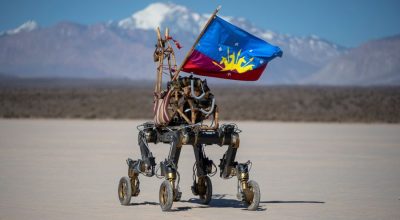 Paula Gaetano Adi, Guanaquerx robot crossing the Andes, 2024. Courtesy of the artist