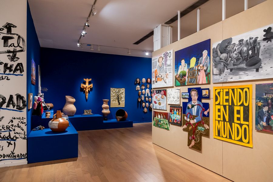 Tomás Espina, Un Museo Popular de Arte Argentino. Vista de la exposición El aprendizaje infinito en el Museo de Arte Moderno, Buenos Aires, 2024-2025. Foto: Guido Limardo