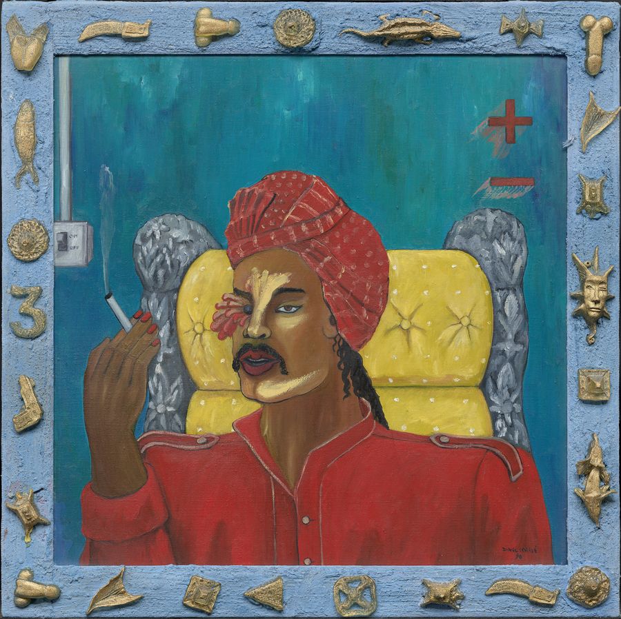 Edouard Duval-Carrie, L'Aesthete Hindu, 1992, óleo sobre lienzo, 69,85 x 69,85 cm. Cortesía: National Gallery of Art