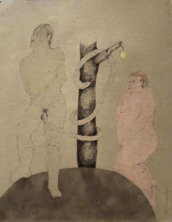 Patricia Israel, Sin título, 1979. Tinta, grafito, y pastel sobre cartón, 65,8 x 51,6 cm. Foto: Paz Moreno Israel.