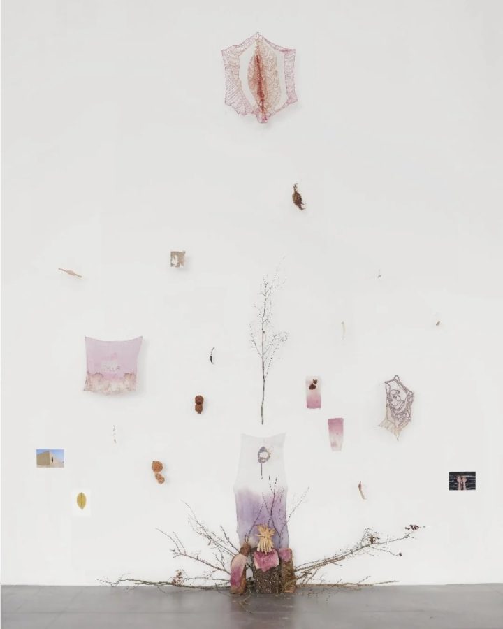 Vista de la exposición Rêver le temps (Soñar el tiempo), de Cristina Flores Pescorán, en el Frac Poitou-Charentes (Angoulême, Francia), 2024-2025. Cortesía del espacio.