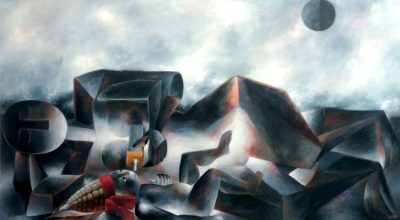 Antún Kojtom, Niño de maíz, 2017. Óleo sobre lienzo, 90 x 139 cm.