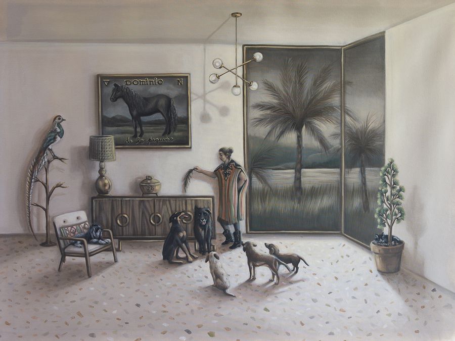 Verónica Palmieri, Dominio de lo pequeño, 2022. Óleo sobre tela, 70 x 90 cm. Cortesía: TRAMO