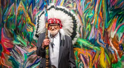 Los 90 años de Luis Felipe “Yuyo” Noé en el Museo Nacional de Bellas Artes. Foto: Kaloian/ Ministerio de Cultura de la Nación.