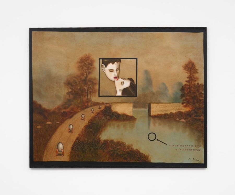 Julio Galán, Niños con muchos huevos, 1988. Óleo sobre tela, 183 x 229,3 cm. Cortesía: kurimanzutto Nueva York