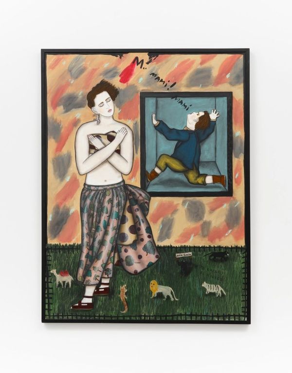 Julio Galán, Sin título (Mami, mami), 1984-1985. Óleo sobre tela, 158 x 119,4 cm. Cortesía: kurimanzutto Nueva York