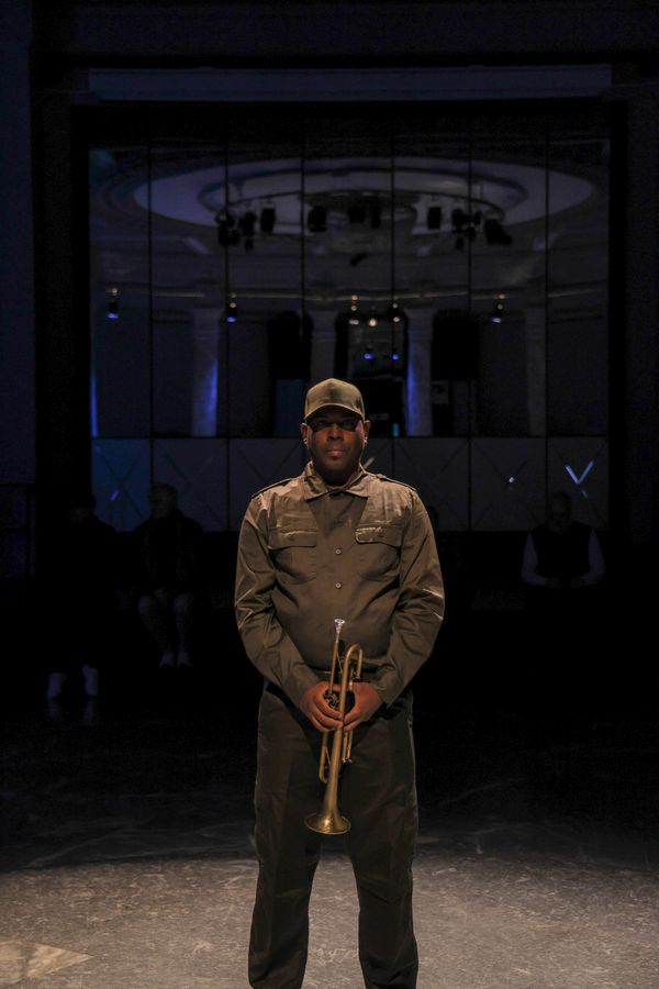 Dagoberto Rodríguez, A palo limpio, 2026. Performance con Andiley Mojena, Arnaldo Lescay, Jorbel Isturiz, Julio Rigal y Lenny X. Círculo de Bellas Artes, Madrid, 2026. Foto: Miguel Balbuena